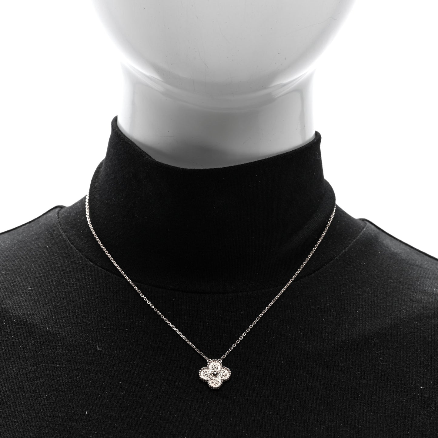 18K Rose Gold Vintage Alhambra Pendant Necklace