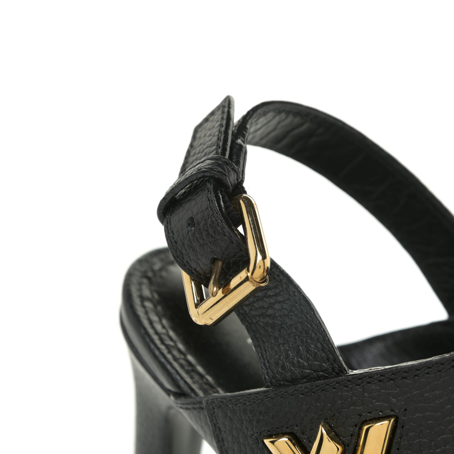 Louis Vuitton Grained Calfskin Horizon Platform Sandals 40 Black 13 of 18