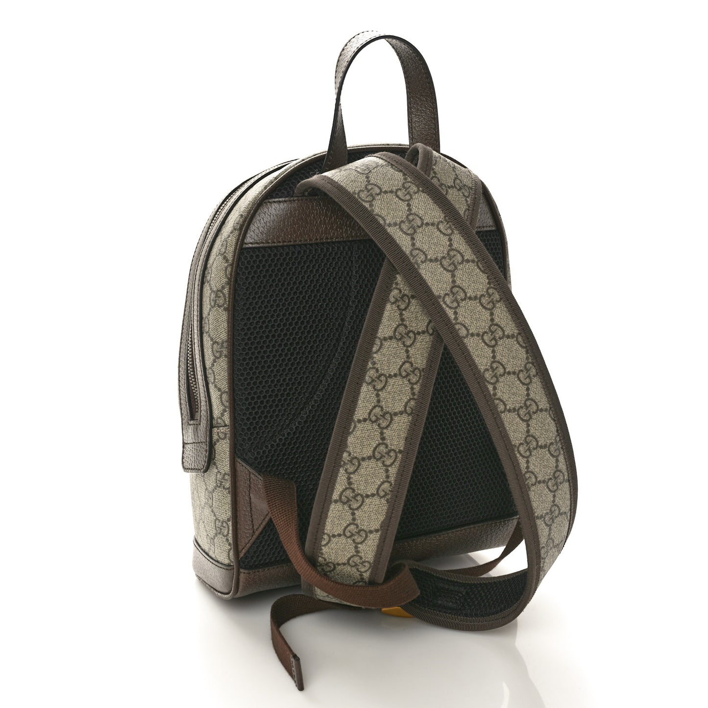 GG Supreme Monogram Calfskin Web Small Ophidia Day Backpack Beige Ebony New Acero