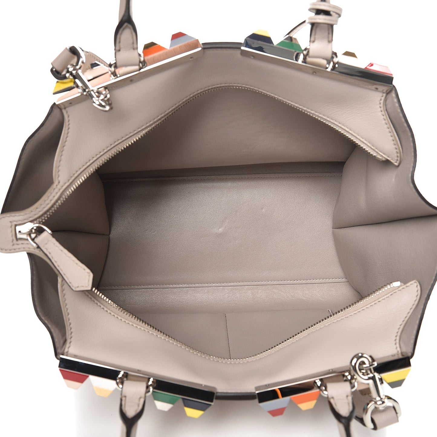 VItello Dolce Studded Petite 3Jours Tote Grigio Polvere Multicolor