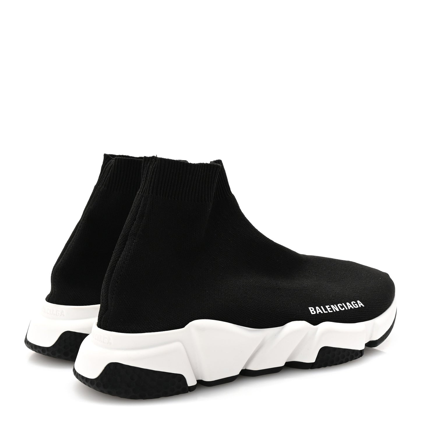 Neoprene Knit Mens Speed Sneakers 39 Black White