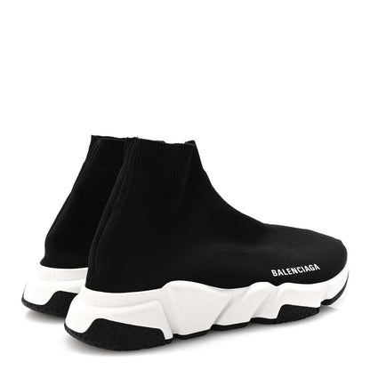 Balenciaga Neoprene Knit Mens Speed Sneakers 39 Black White 5 of 10