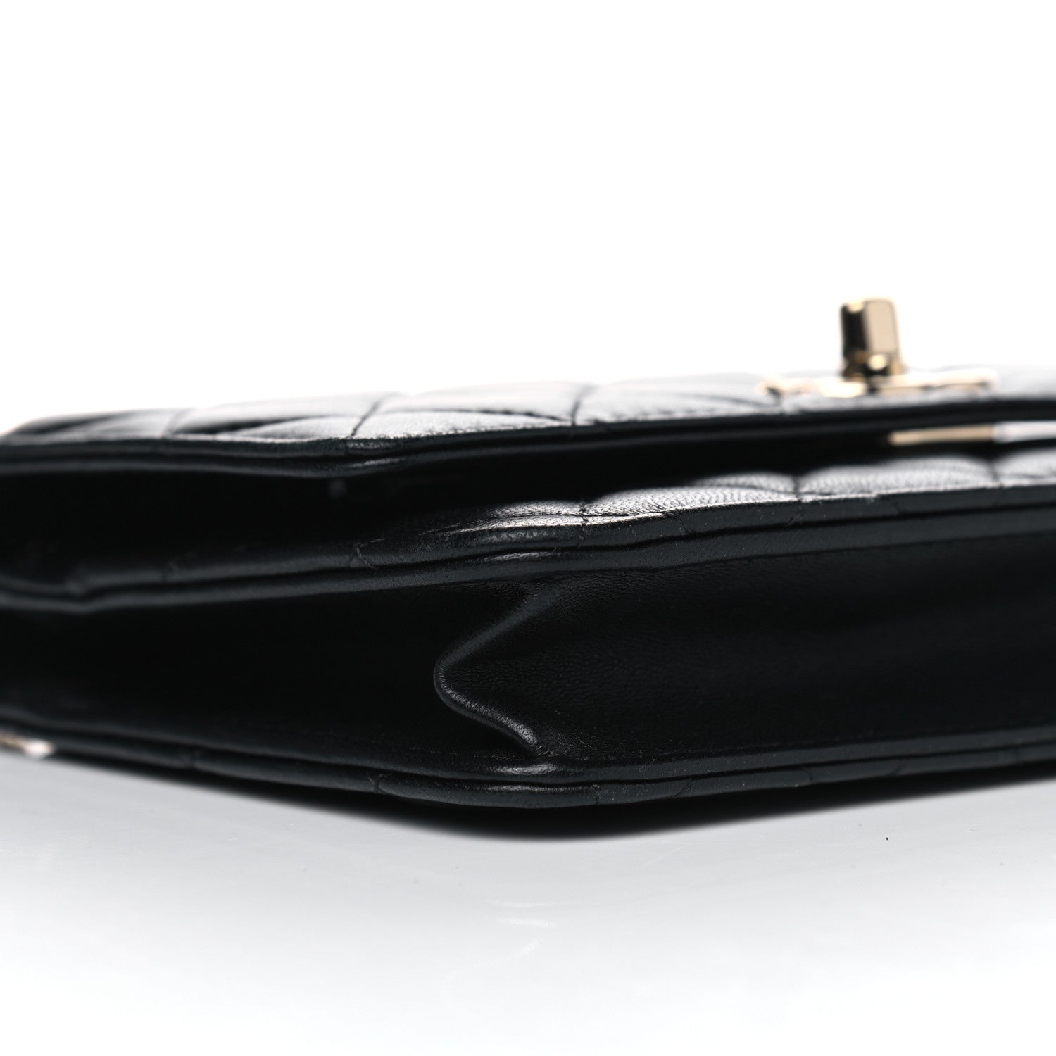Chanel Lambskin Quilted Trendy CC Wallet On Chain WOC Black 5 of 7