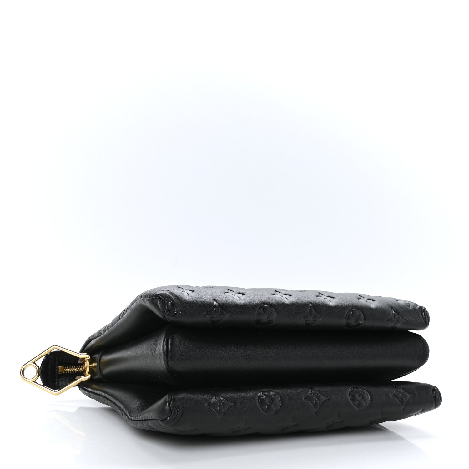 Louis Vuitton Lambskin Embossed Monogram Coussin PM Black 4 of 10