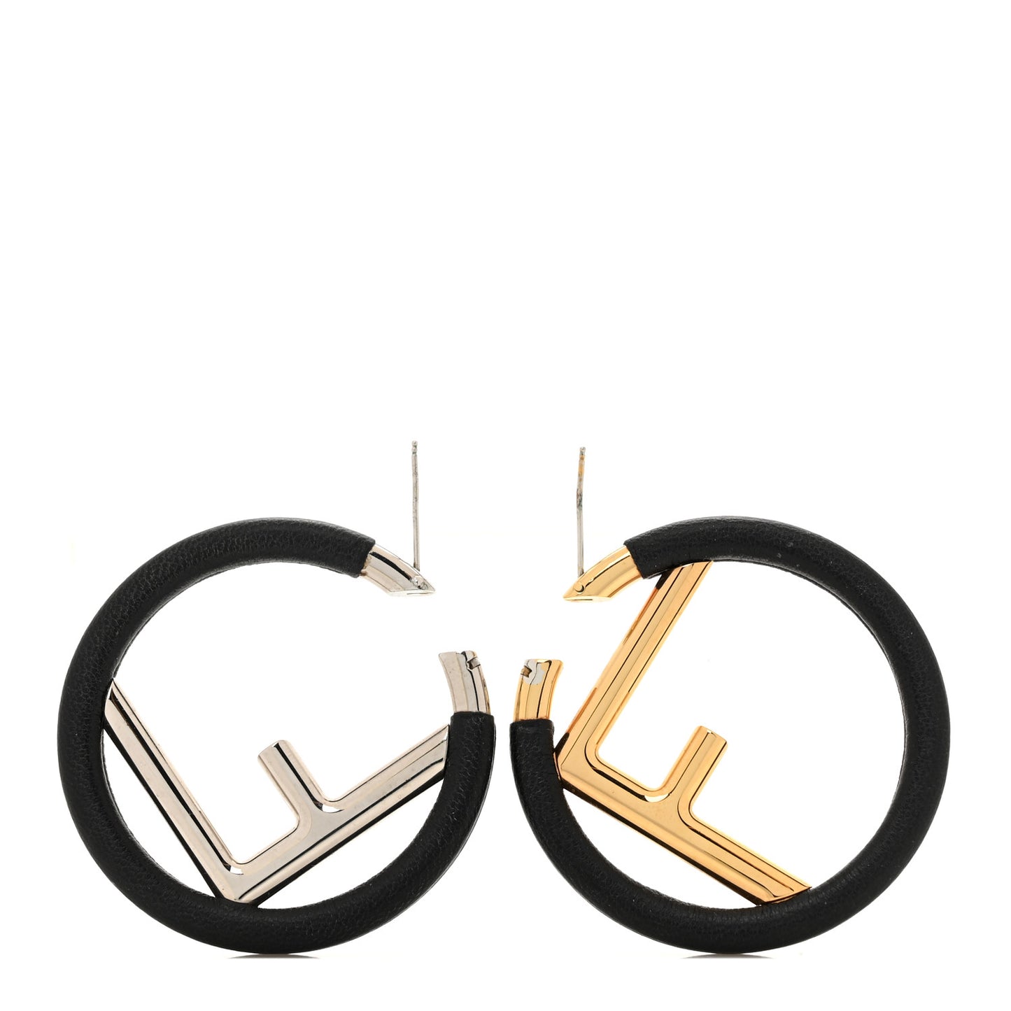 Nappa F is Fendi Hoop Earrings Black