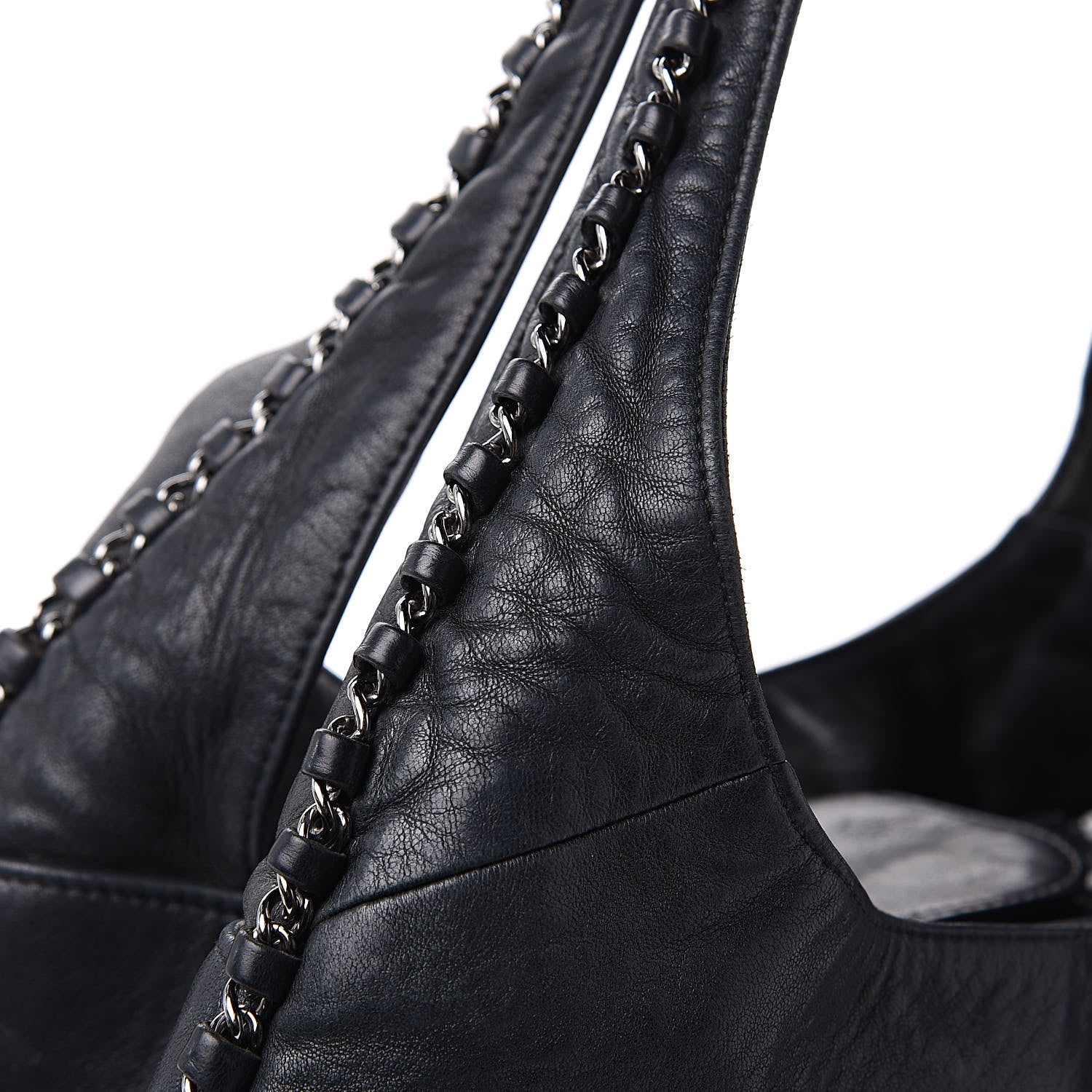 Chanel Lambskin Chain Hobo Black 14 of 15