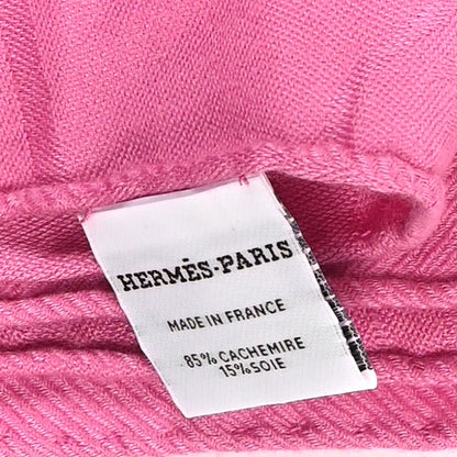 Hermes Cashmere Silk New Libris Stole Rose Bonbon 3 of 3