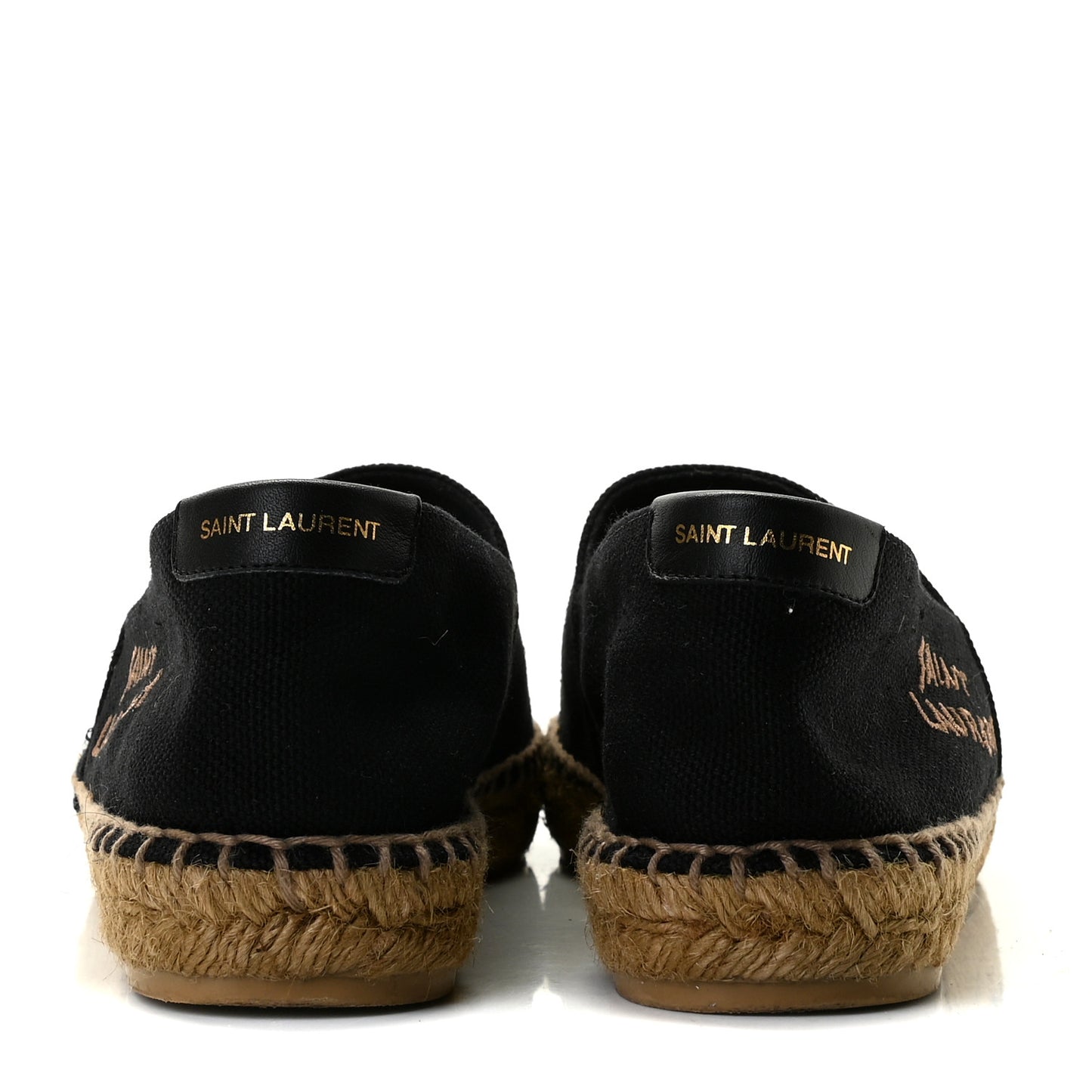 Canvas Nappa Elba Light Logo Embroidered Espadrilles 37.5 Black