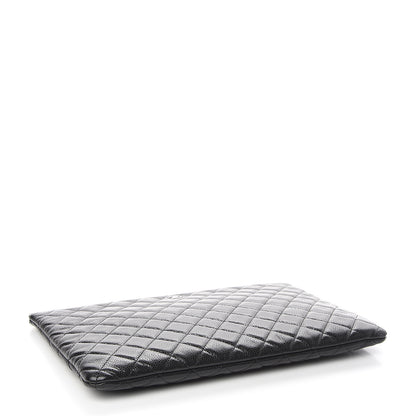 Chanel Caviar Quilted Large Cosmetic Case Black 3 of 6