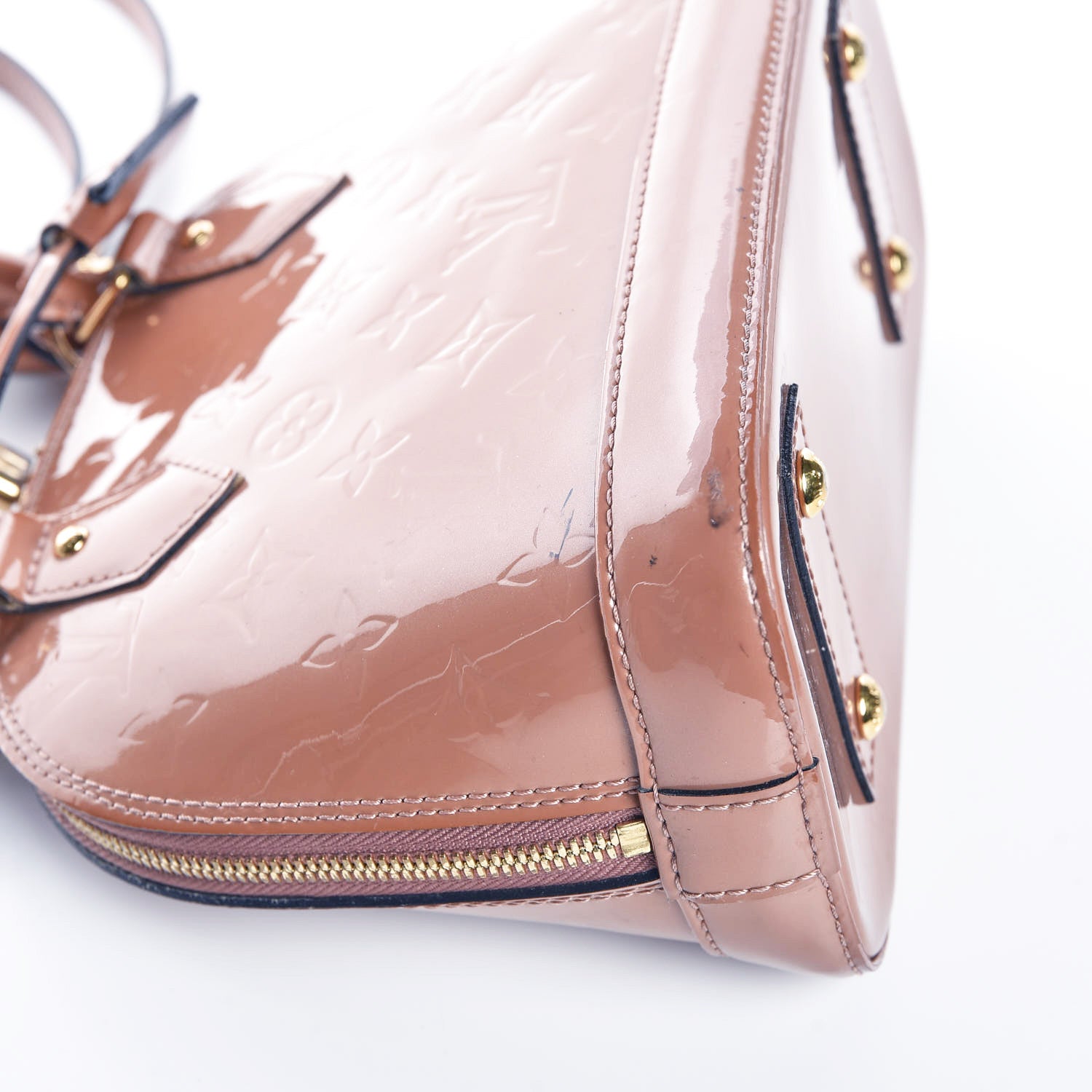 Louis Vuitton Vernis Alma BB Rose Velours 15 of 16