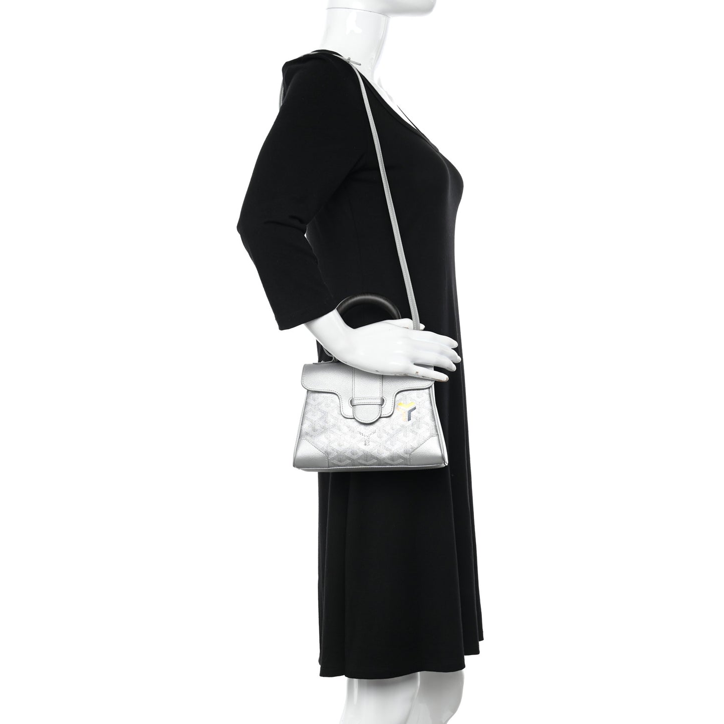 Goyardine Precious Metals Mini Saigon Silver