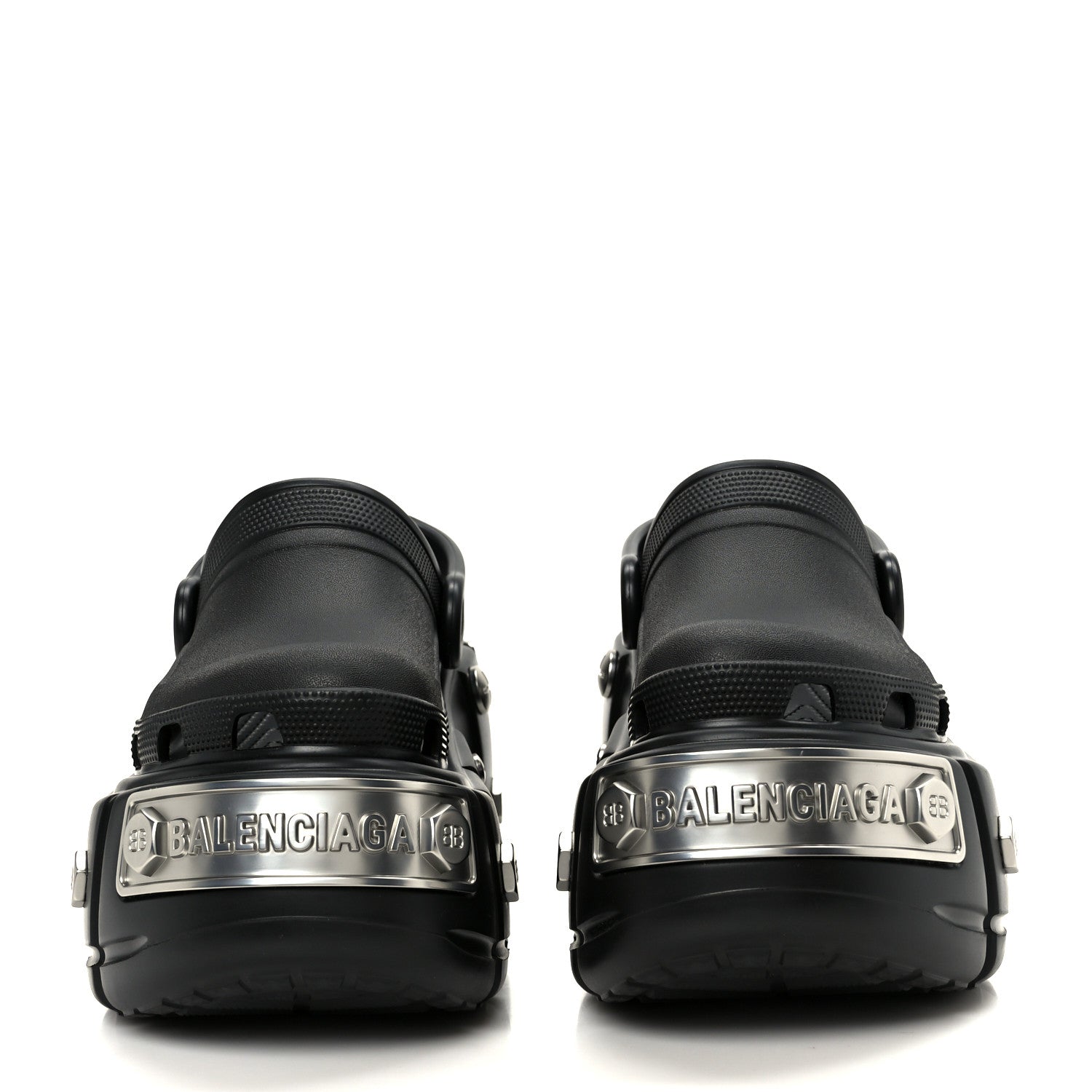 Balenciaga X CROCS Rubber Hardcroc Platform Sandals 36 Black
