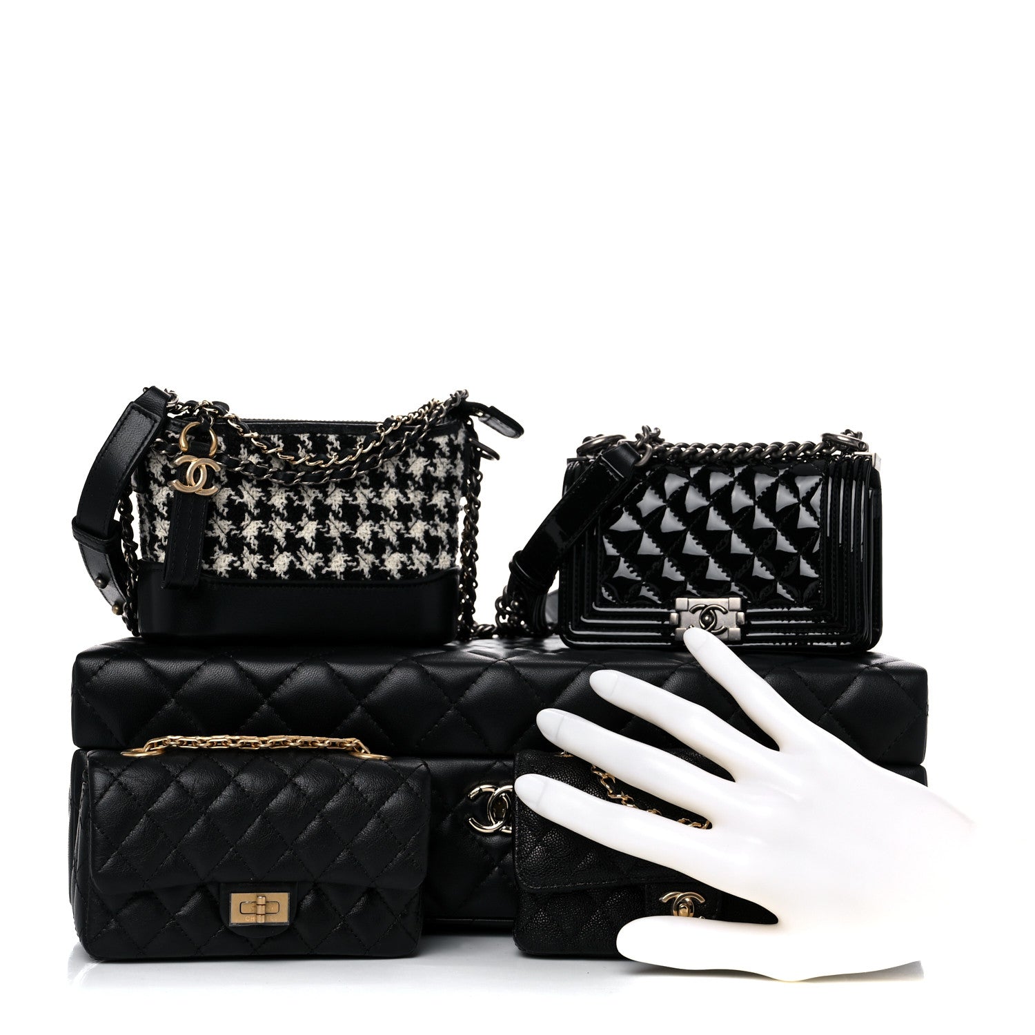 Chanel Lambskin Calfskin Tweed Success Story Set of 4 Minis Bags Black 2 of 47