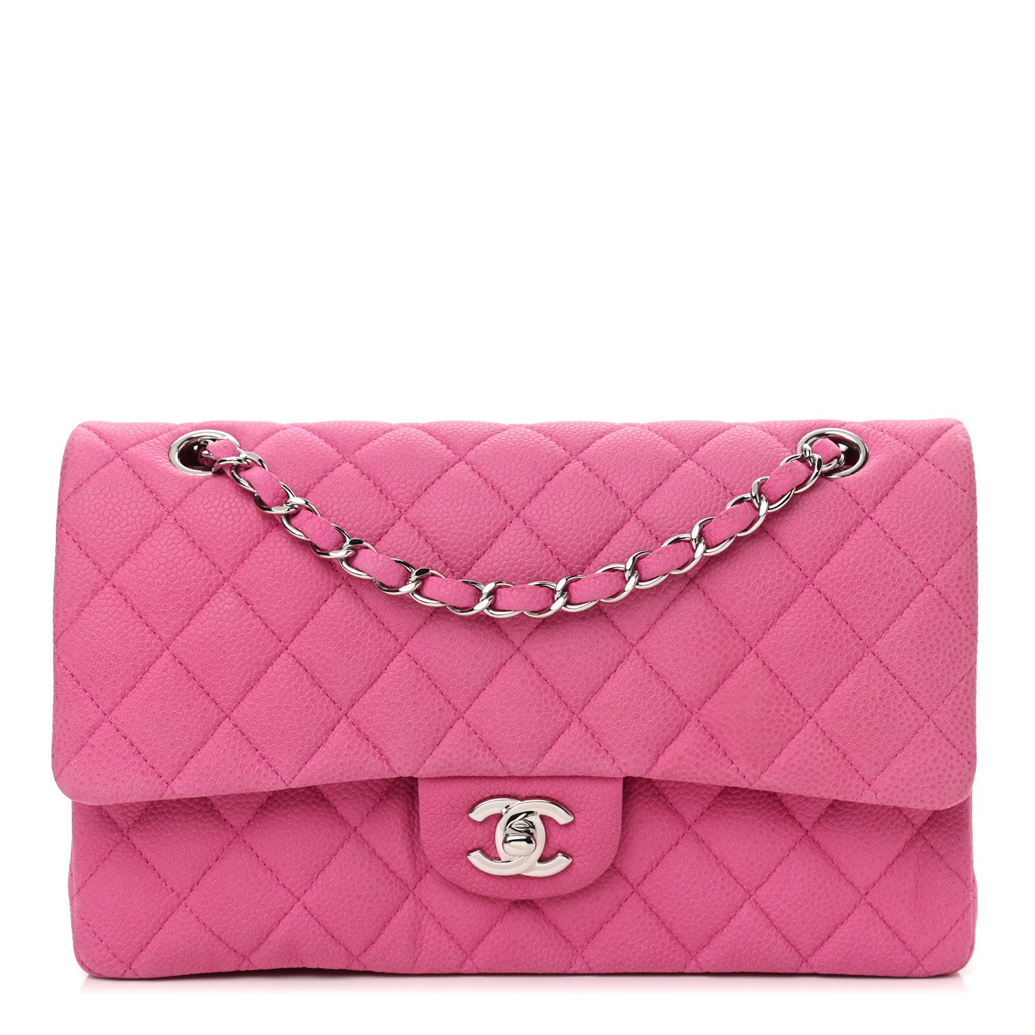 Chanel Iridescent Caviar Quilted Medium Double Flap Pink 1 of 14
