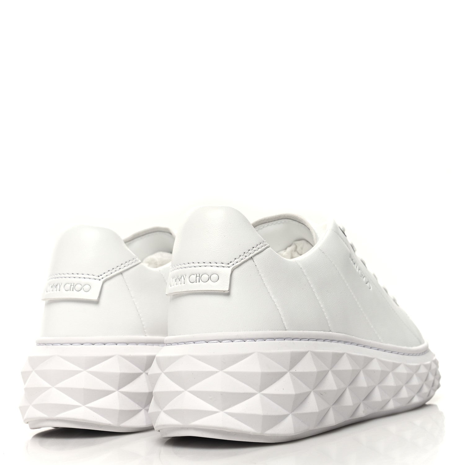Jimmy Choo Nappa Diamond Light Platform Sneakers 35.5 White 4 of 8