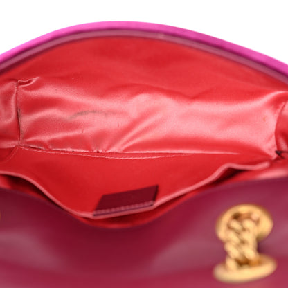 Gucci Velvet Matelasse Mini GG Marmont Shoulder Bag Fuchsia Violet Cyclamen 5 of 11