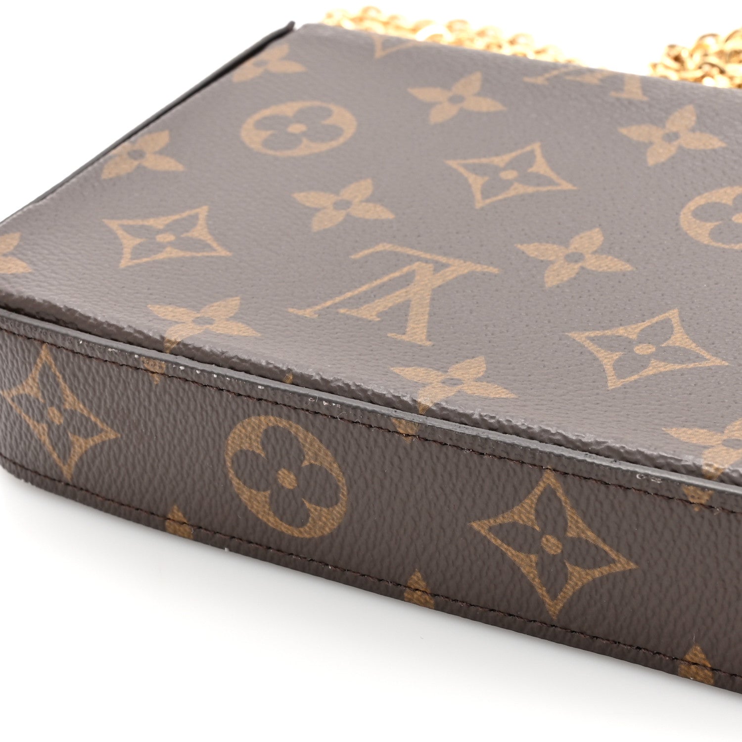Louis Vuitton Monogram Pochette Felicie Chain Wallet Fuchsia 14 of 15