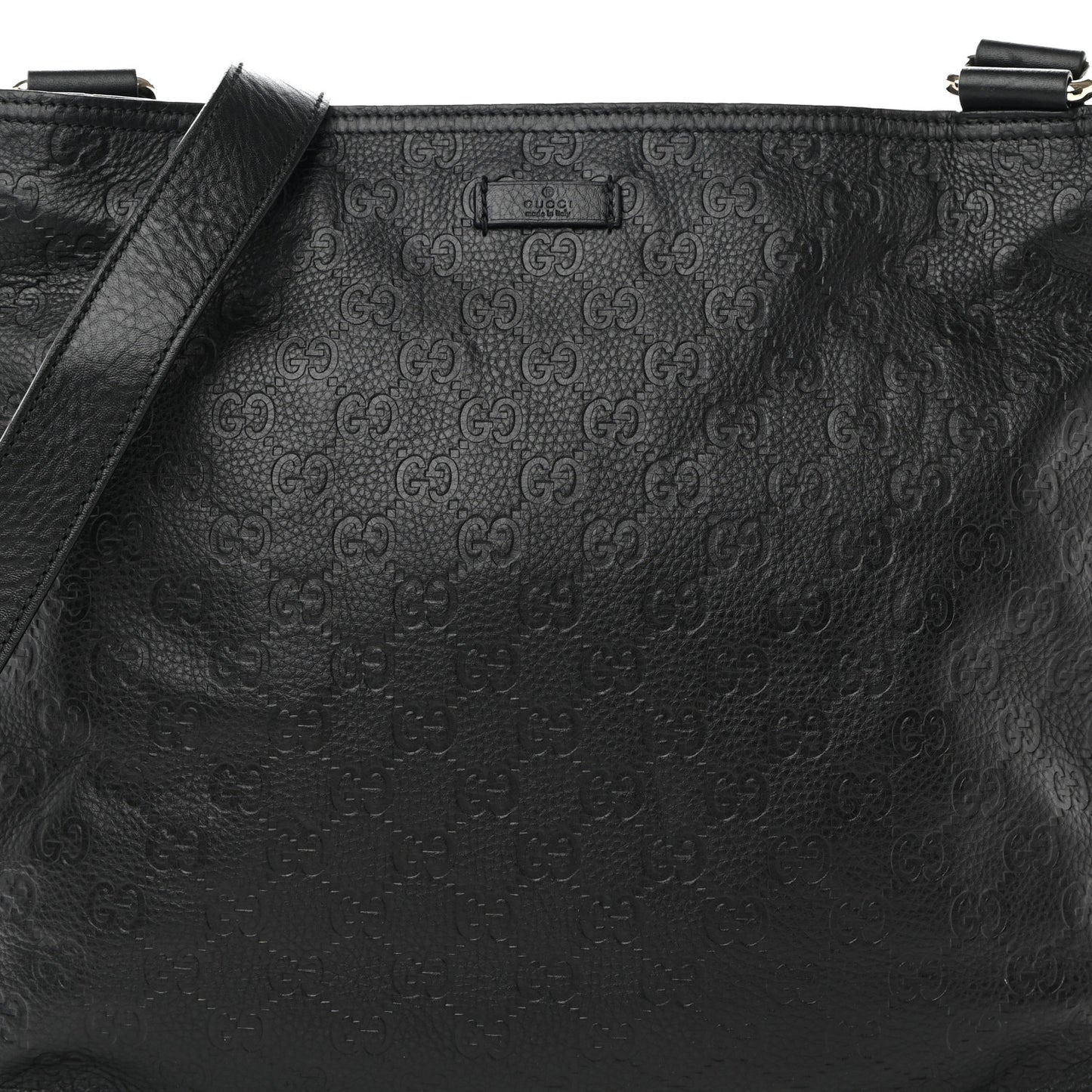 Guccissima Flat Messenger Bag Black