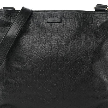 Gucci Guccissima Flat Messenger Bag Black 8 of 12
