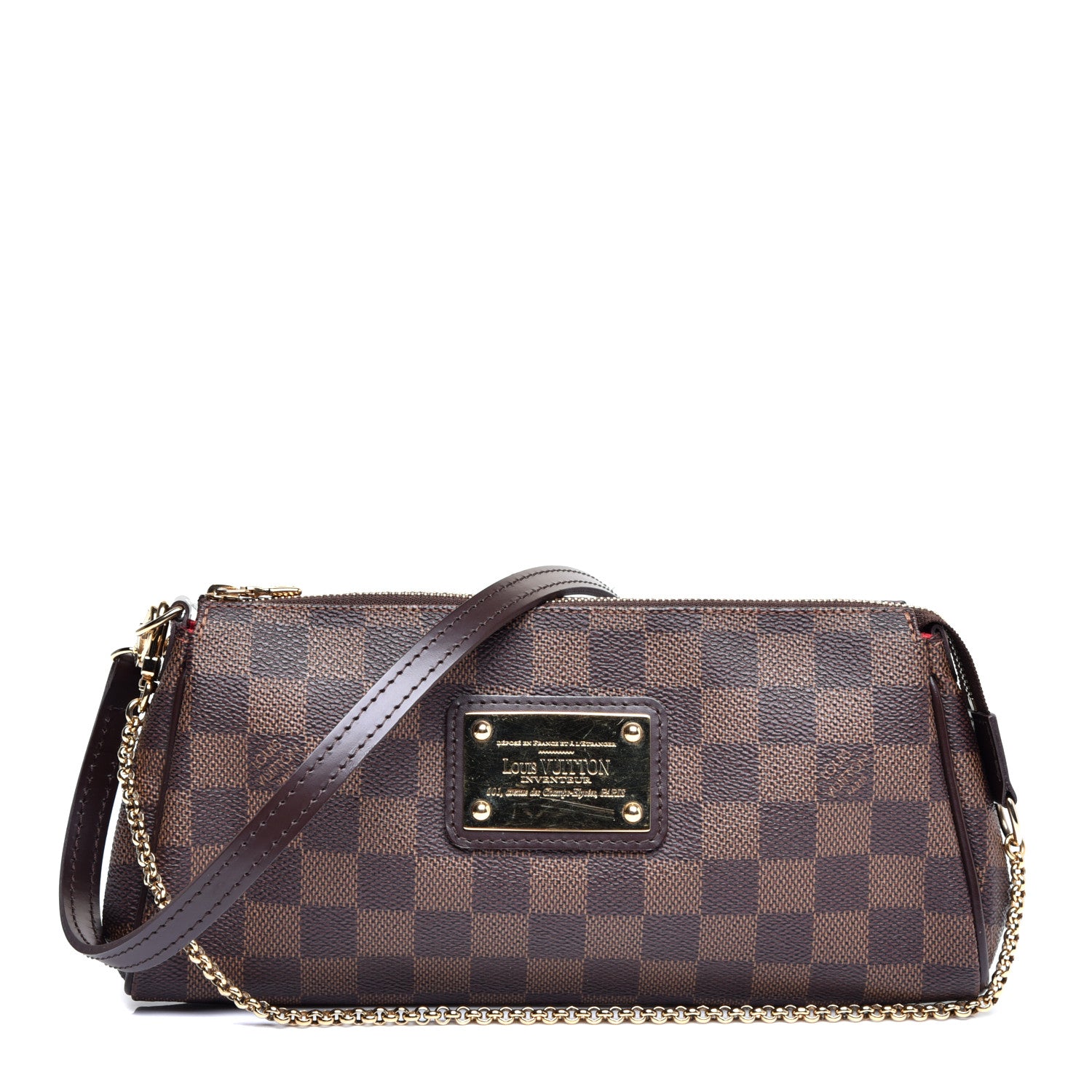 Louis Vuitton Damier Ebene Eva Clutch 1 of 9