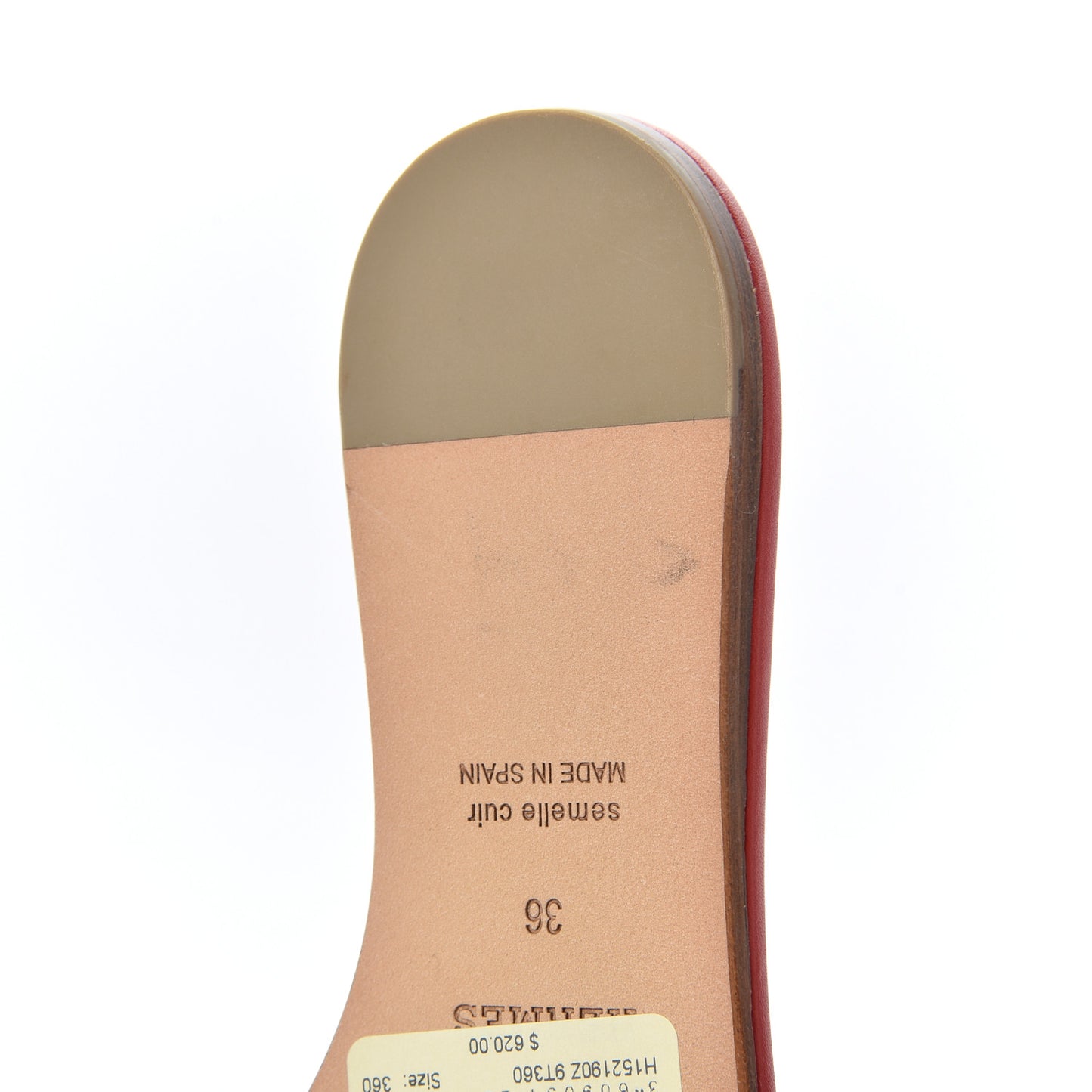 Calfskin Lisboa Sandals 36 Jasper Rouge