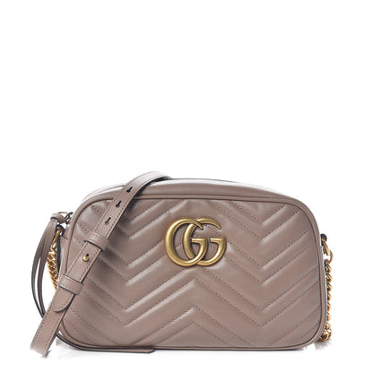 Gucci Calfskin Matelasse Small GG Marmont Chain Shoulder Bag Porcelain Rose 1 of 10