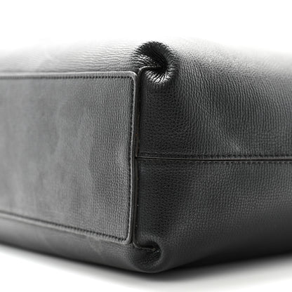 Burberry Grainy Calfskin Haymarket Check Medium Reversible Tote Black 14 of 17