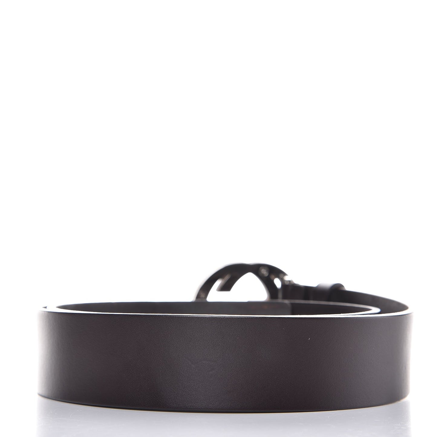 Calfskin Wood Interlocking G Belt 95 38 Brown