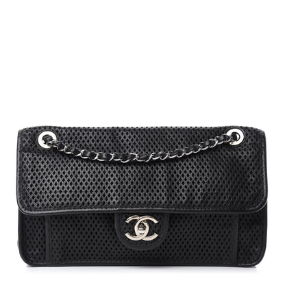 Chanel Perforated Calfskin Large Up In The Air Flap Black 1 of 10