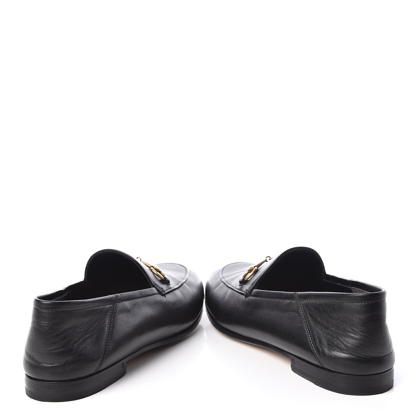 Lambskin Womens Brixton Horsebit Loafers 38 Black