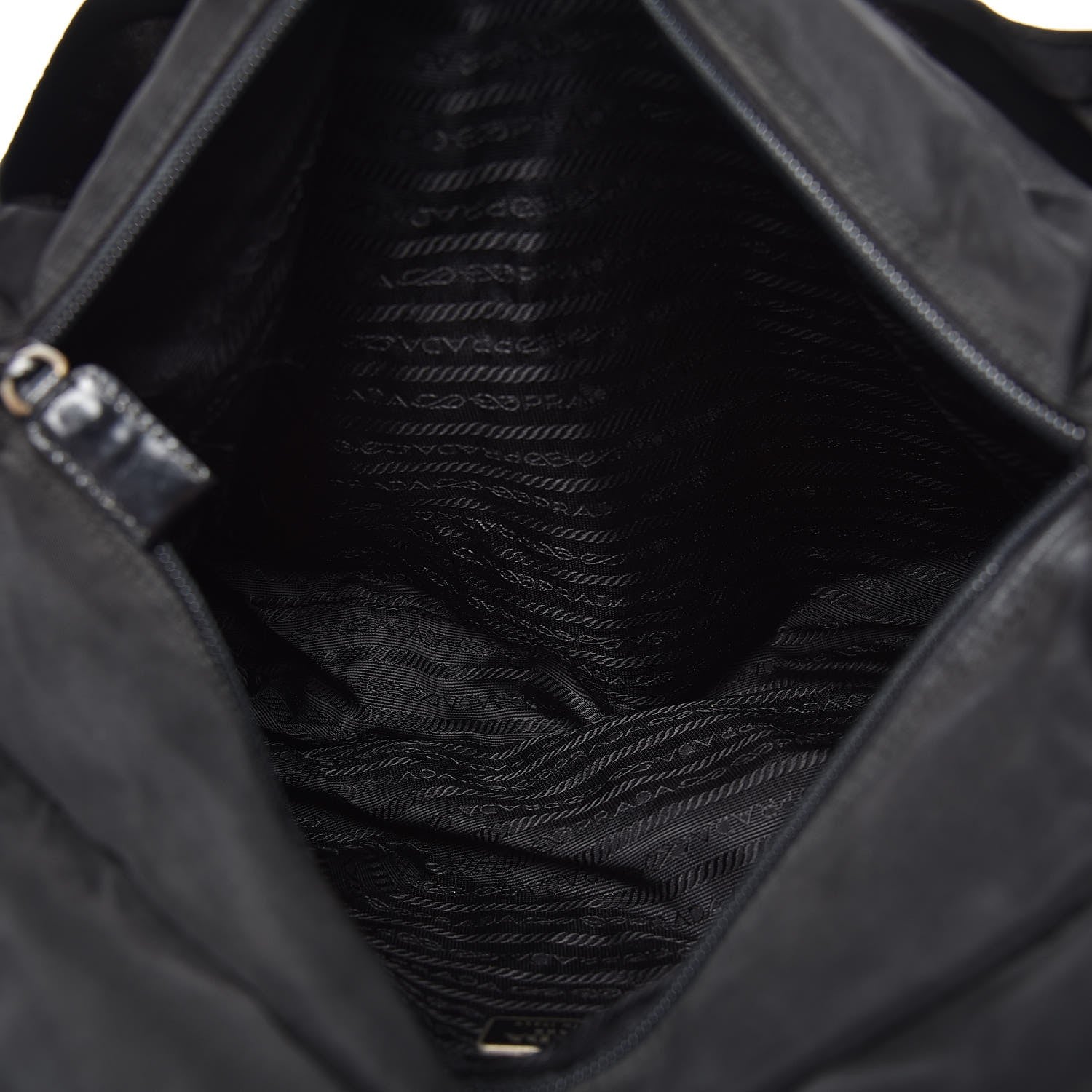 Prada Tessuto Nylon Messenger Bag Black 5 of 8