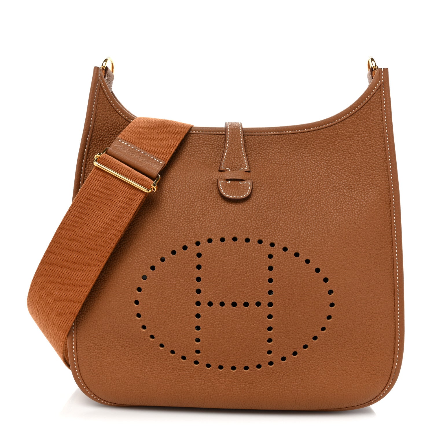 Hermes Taurillon Clemence Evelyne III PM Gold 1 of 8