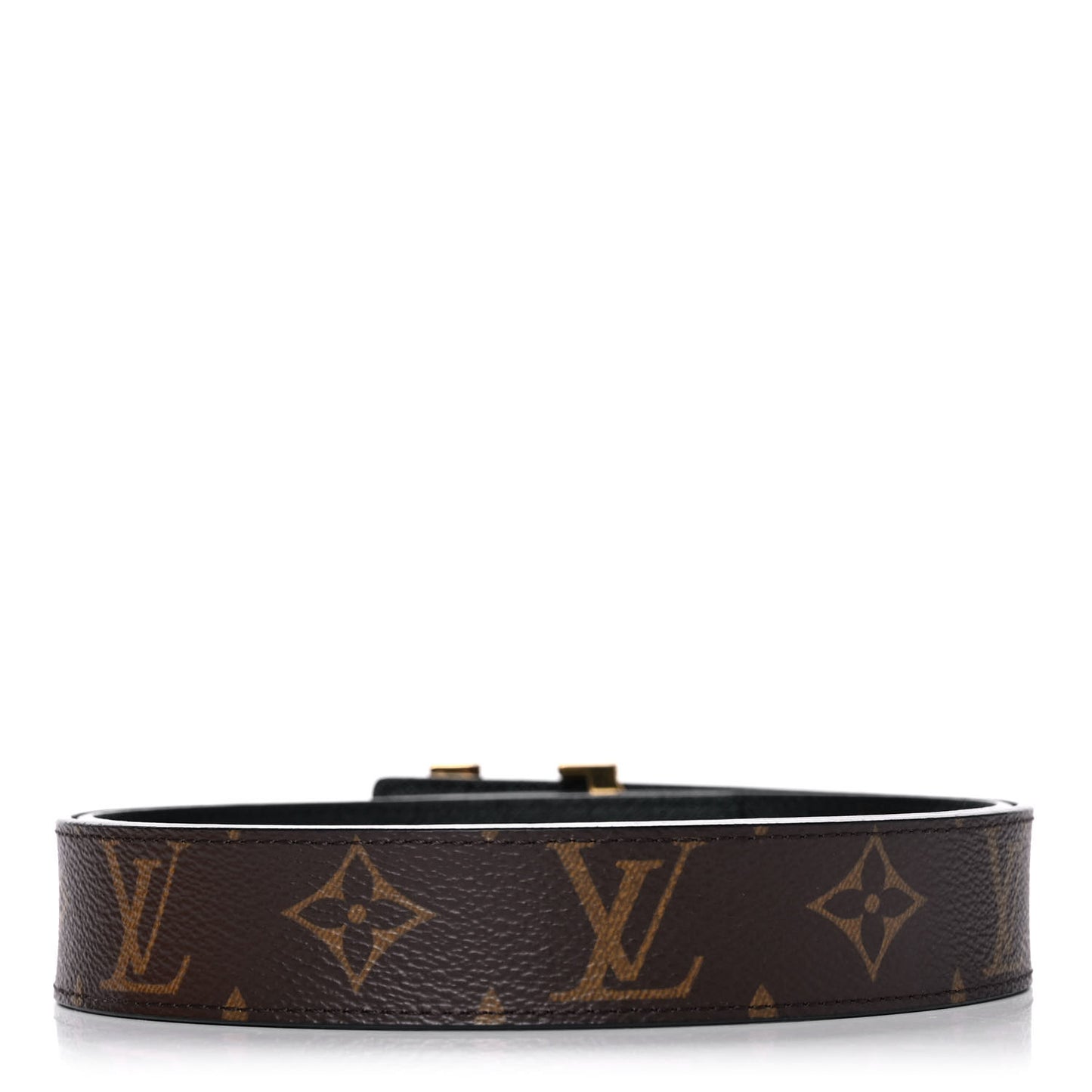 Calfskin Monogram 30mm LV Initiales Reversible Belt 85 34 Black