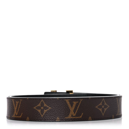 Louis Vuitton Calfskin Monogram 30mm LV Initiales Reversible Belt 85 34 Black 2 of 10