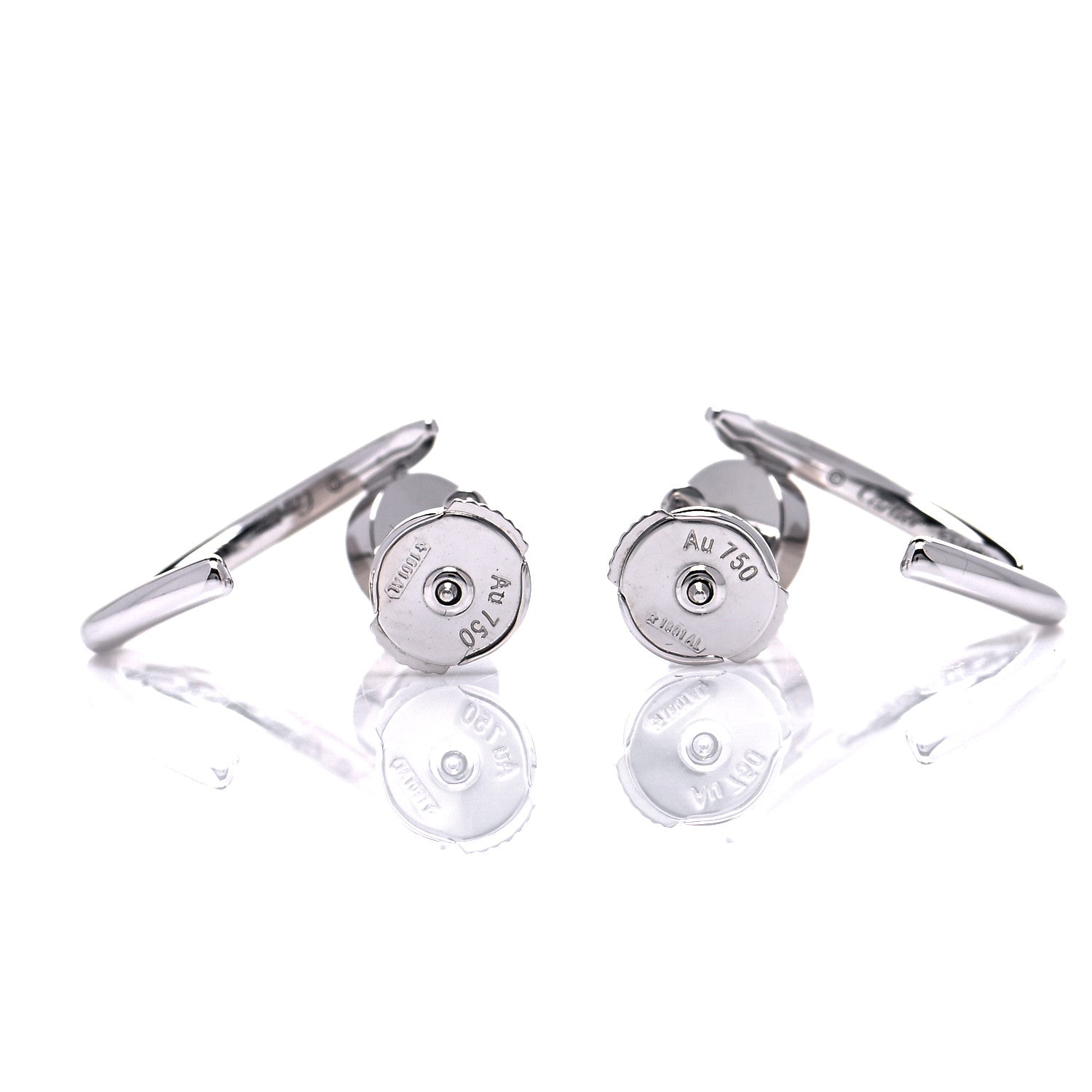 Cartier 18K White Gold Juste Un Clou Hoop Earrings 3 of 6
