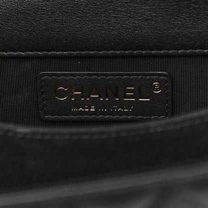 Chanel Calfskin Quilted North South Boy Flap Black 6 of 12