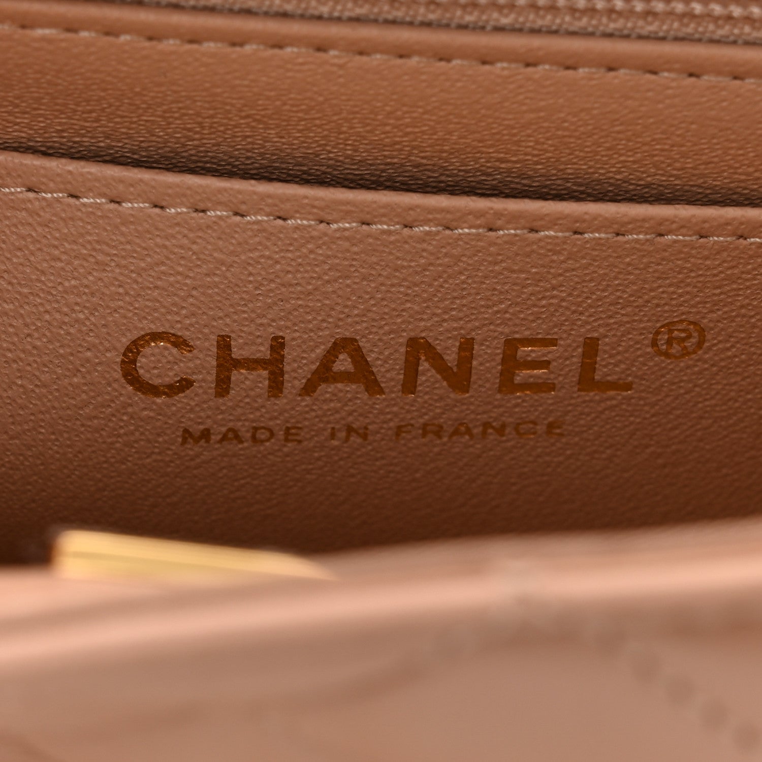 Chanel Lambskin Quilted Mini Top Handle Rectangular Flap Beige 6 of 10