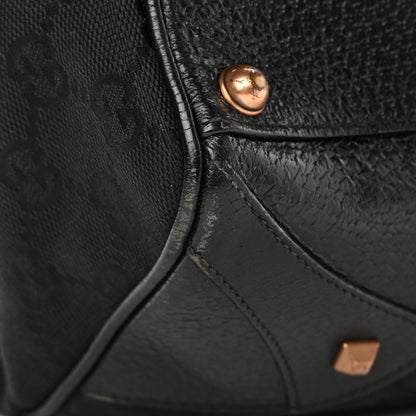 Gucci Monogram Calfskin Large Bardot Tote Black 11 of 15