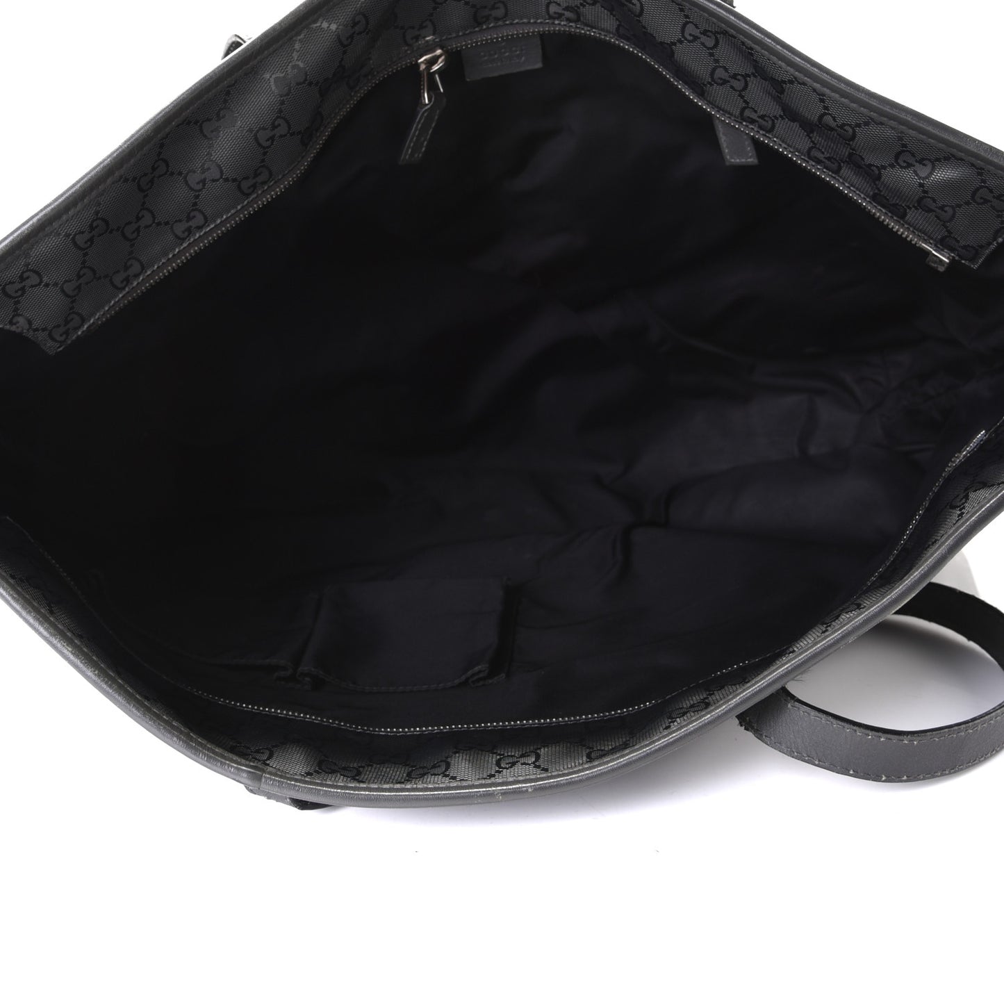 Imprime Monogram Large Zippered Shopping Tote Pewter