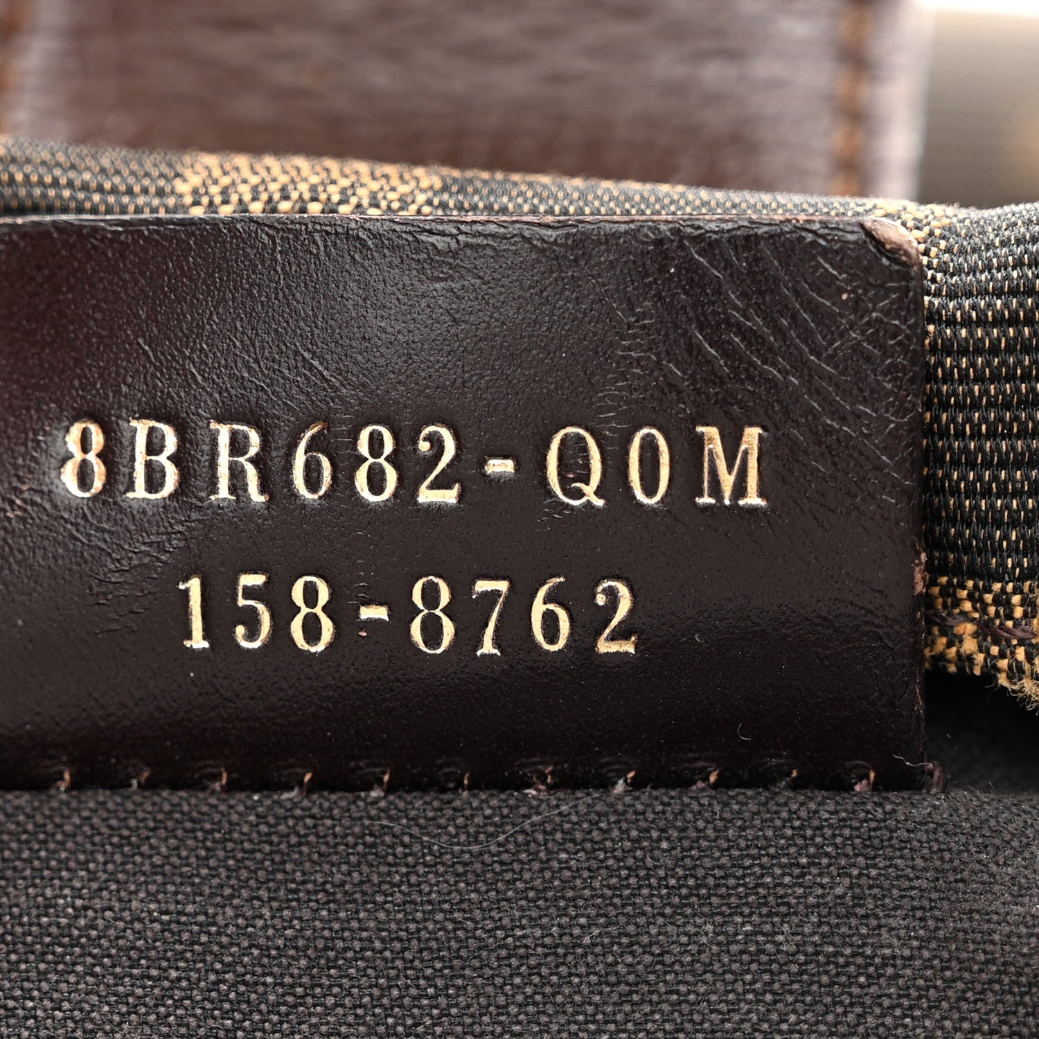 Fendi Zucca Vitello Artic Small Clasp Top Hobo Bag Tobacco Castagna 7 of 13