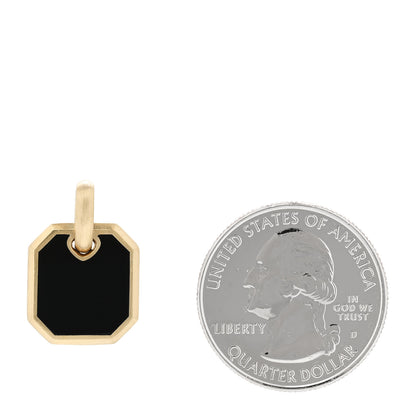 David Yurman 18K Yellow Gold Black Onyx 15mm Octagonal Amulet Pendant 2 of 4