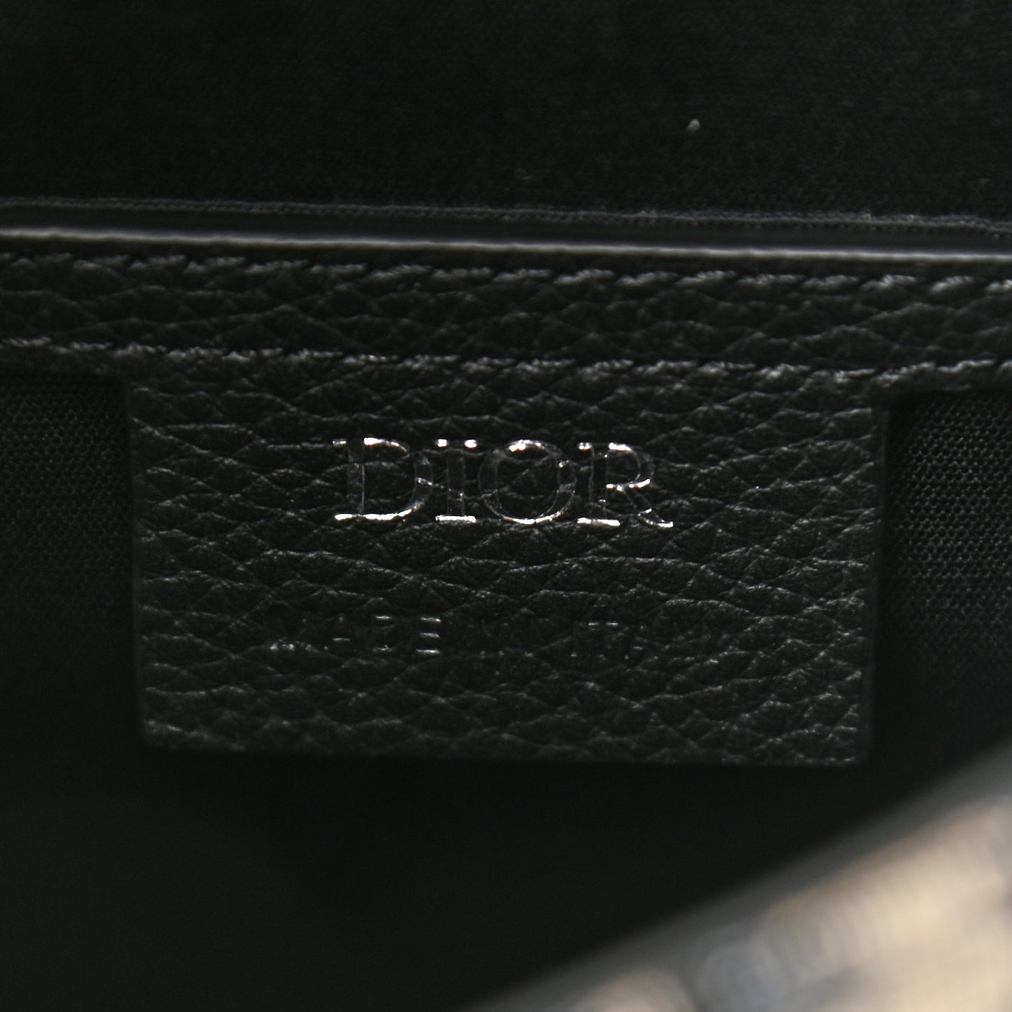 Grained Calfskin Oblique Gallop Sling Bag Black