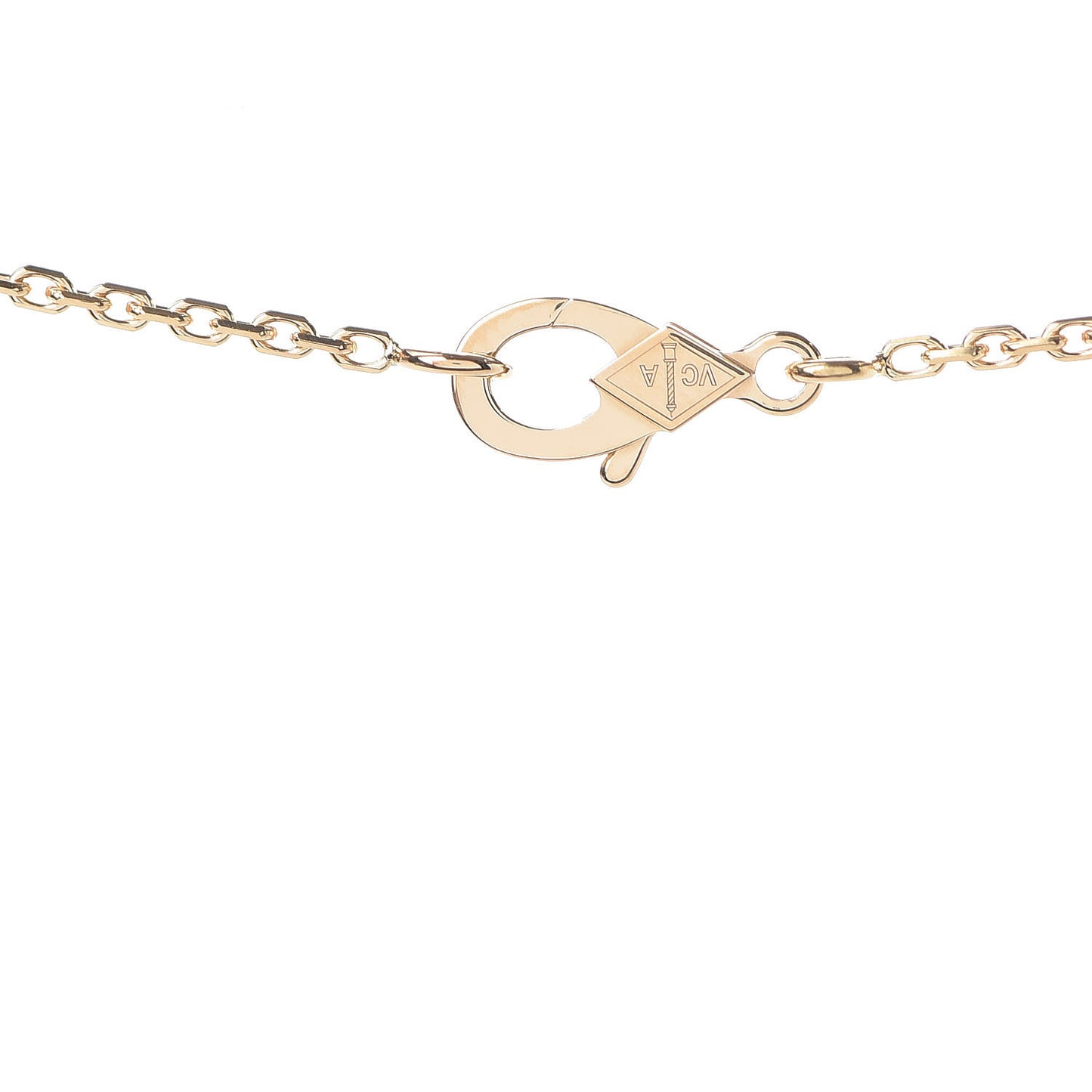 18K Yellow Gold Black Onyx Vintage Alhambra Pendant Necklace