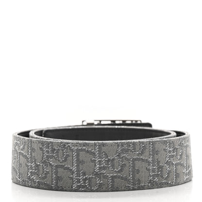 Christian Dior Jacquard Oblique Cosmo Belt 85 34 Grey 2 of 7