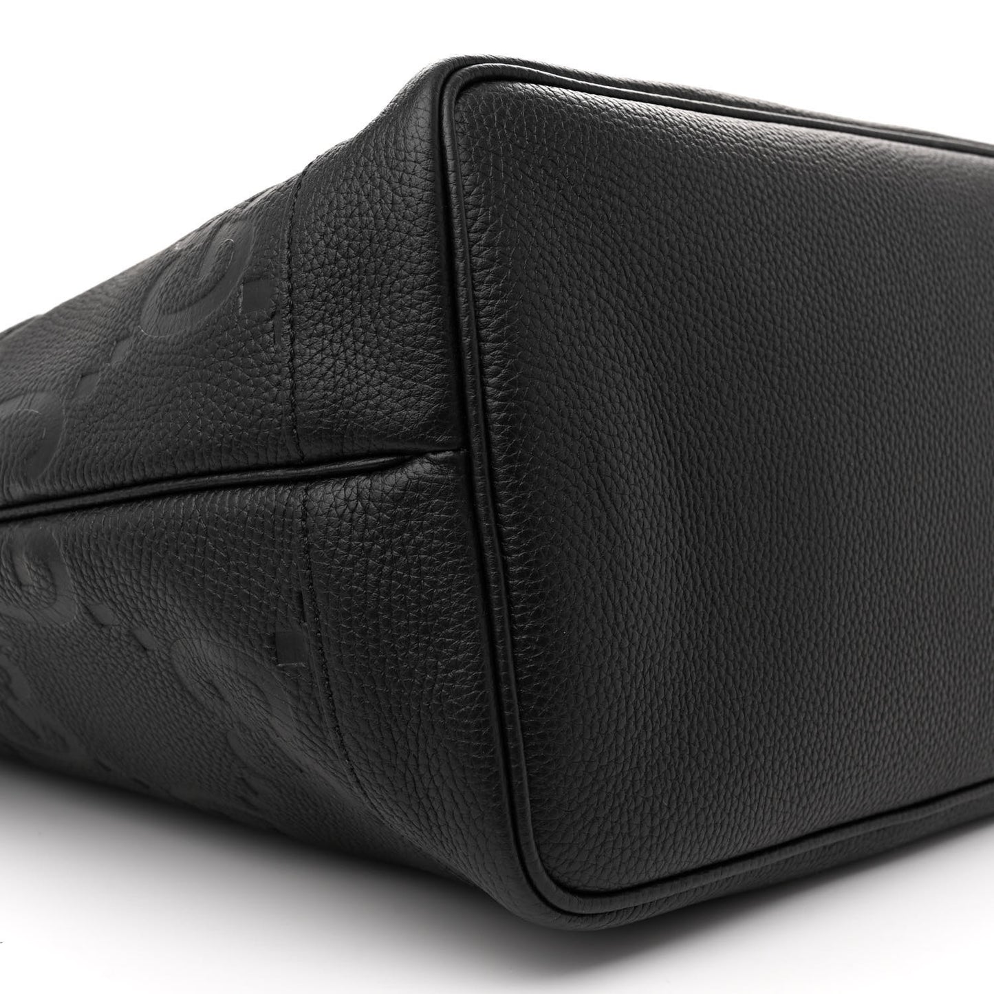 Monogram Jumbo GG Calfskin Web Large Shopping Tote Black