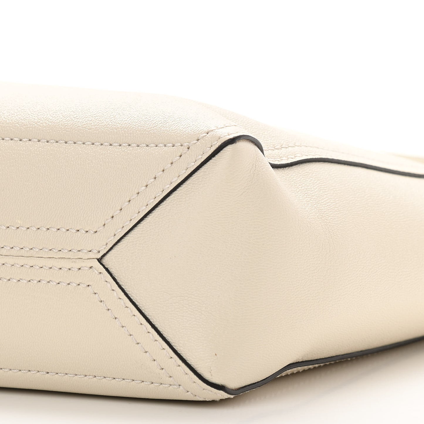 New Sakai Calfskin Lux Small Dahlia Tote Mystic White