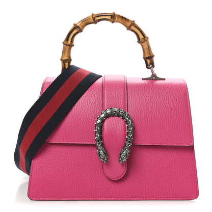 Gucci Dollar Calfskin Crystal Web Medium Dionysus Bamboo Top Handle Bag Box Pink Black Diamond 1 of 10