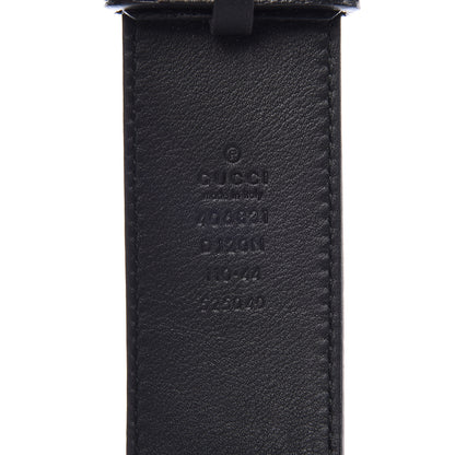 Gucci Textured Dollar Calfskin Nickel Double G 40mm Belt 110 44 Black 4 of 6