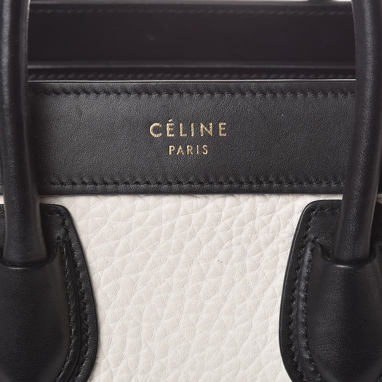 Bullhide Calfskin Nubuck Bi-Color Nano Luggage Black White