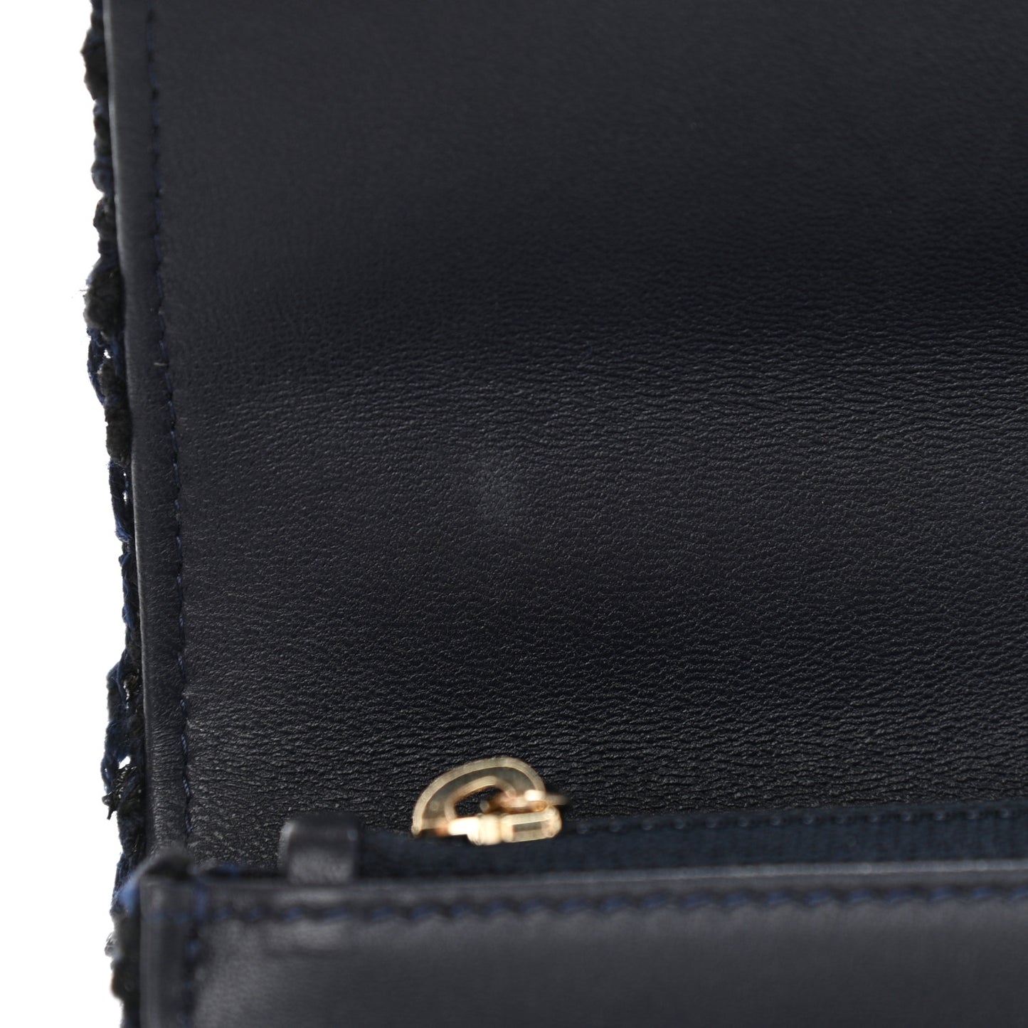 Wool Tweed Lambskin Quilted Chanel 19 Wallet On Chain WOC and Coin Purse Blue Black